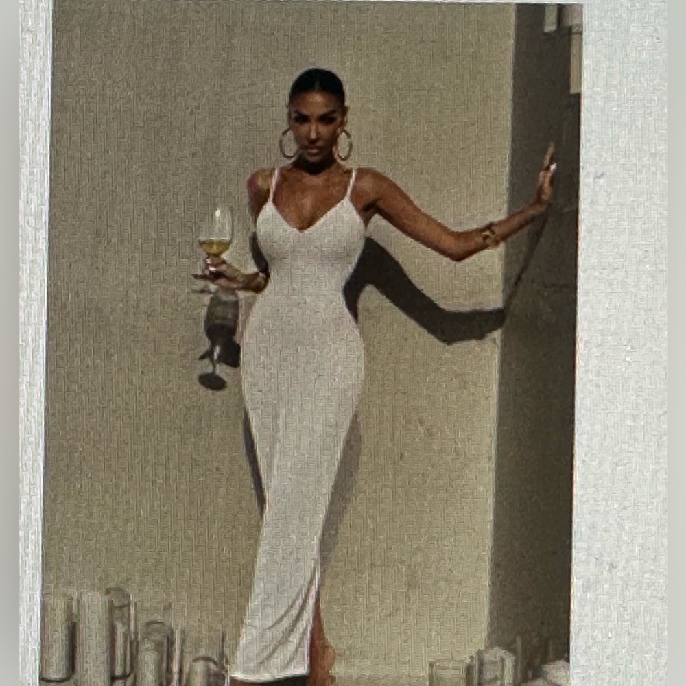 JLUXLABEL White Elba Knit Maxi Dress. Sold out in stores!